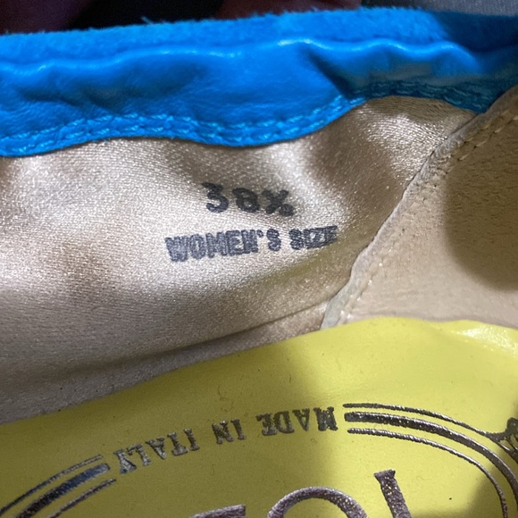 NWOT TOD’S Italian Made Suede Patent Trim Buckle Ballerina Flat Size 38.5 - Picture 13 of 14